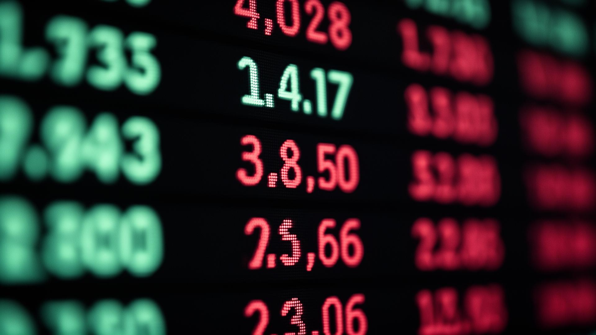 Stock ticker board